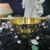 Three phase Moon Five pointed Star Aromatherapy Copper Bowl Energy Ceremony Candlestick Brass Bowl Meditation Surrounding Crystal Stone Decorative Bowl (4)