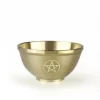 Three phase Moon Five pointed Star Aromatherapy Copper Bowl Energy Ceremony Candlestick Brass Bowl Meditation Surrounding Crystal Stone Decorative Bowl (8)