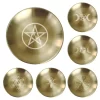 Three-phase Moon Pentagram Metatron Tarot Meditation Ceremony Metal Tray (15)