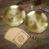 Three-phase Moon Pentagram Metatron Tarot Meditation Ceremony Metal Tray (19)