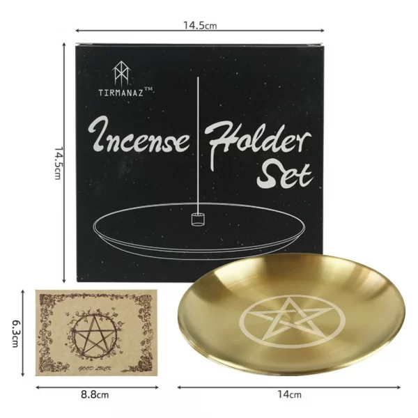 Three-phase Moon Pentagram Metatron Tarot Meditation Ceremony Metal Tray (24)
