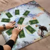 Velvet Tarot Card Tablecloth Serpentine Tablecloth Colorful Velvet Tablecloth Past Present Future Card Interpretation Ceremony Cloth (14)