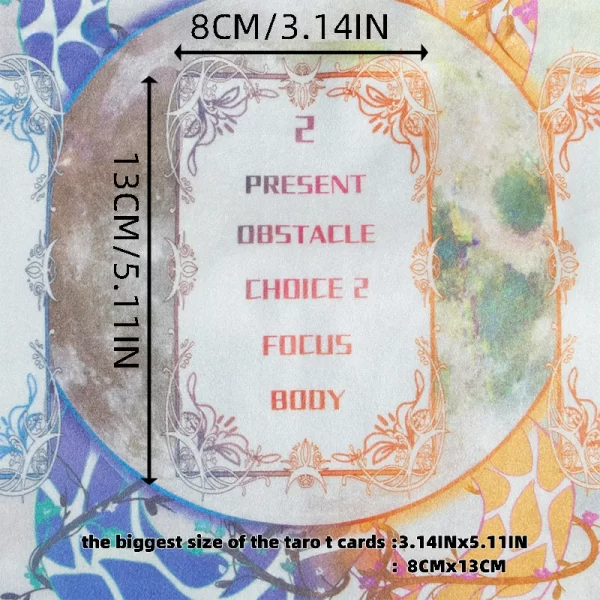 Velvet Tarot Card Tablecloth Serpentine Tablecloth Colorful Velvet Tablecloth Past Present Future Card Interpretation Ceremony Cloth (2)