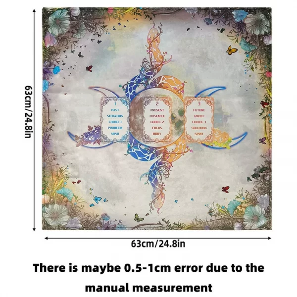 Velvet Tarot Card Tablecloth Serpentine Tablecloth Colorful Velvet Tablecloth Past Present Future Card Interpretation Ceremony Cloth (20)