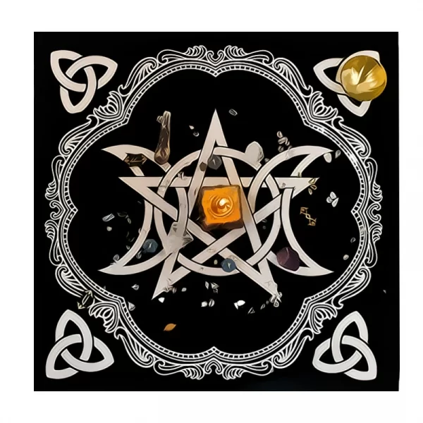 Vika Purple Tablecloth Tarot Tablecloth Pentagram Altar Cloth Tarot Card Tablecloth Clearance Talob (6)