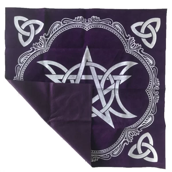 Vika Purple Tablecloth Tarot Tablecloth Pentagram Altar Cloth Tarot Card Tablecloth Clearance Talob (7)