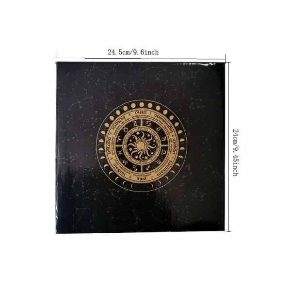 Wheel of Year Calendar Wheel Sun Moon Ins Wind Oak Carving Home Decor Wooden Plate (9)