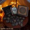 Woodcut Runes Symbol Set Carving Push Pull Wooden Box Like Niven Set Black Symbol Runes Like Niven (12)