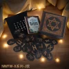 Woodcut Runes Symbol Set Carving Push Pull Wooden Box Like Niven Set Black Symbol Runes Like Niven (14)