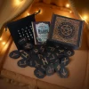 Woodcut Runes Symbol Set Carving Push Pull Wooden Box Like Niven Set Black Symbol Runes Like Niven (15)