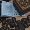 Woodcut Runes Symbol Set Carving Push Pull Wooden Box Like Niven Set Black Symbol Runes Like Niven (19)