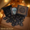 Woodcut Runes Symbol Set Carving Push Pull Wooden Box Like Niven Set Black Symbol Runes Like Niven (5)