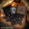 Woodcut Runes Symbol Set Carving Push Pull Wooden Box Like Niven Set Black Symbol Runes Like Niven (9)