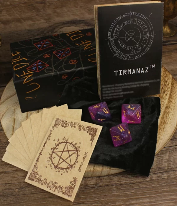 rune letter dice, eight sided dice, Viking rune dice, multi-faceted dice, resin rune dice, including instruction manual (8)