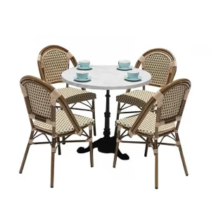 French Vintage Cafe Vintage Table Chair Combination Four-Piece Suite Courtyard Outdoor Balcony Vintage Chair