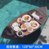Furniture rattan floating tray, fruit platter (10)