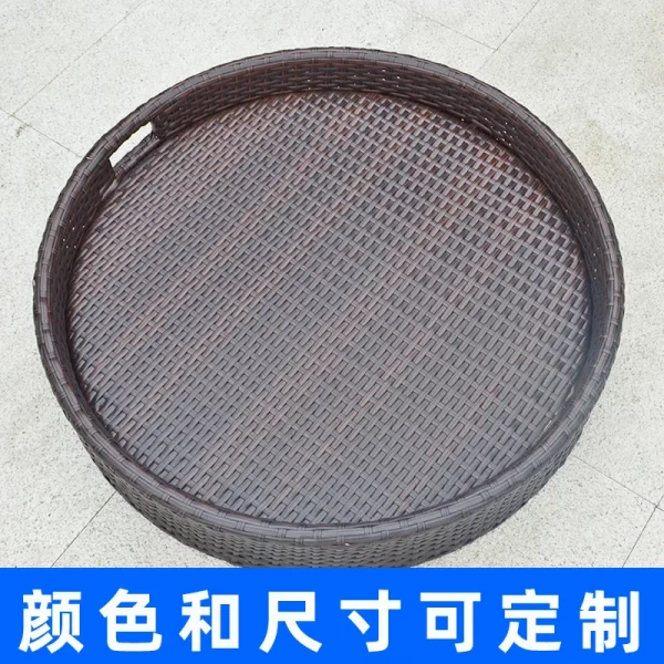 Furniture rattan floating tray, fruit platter (18)