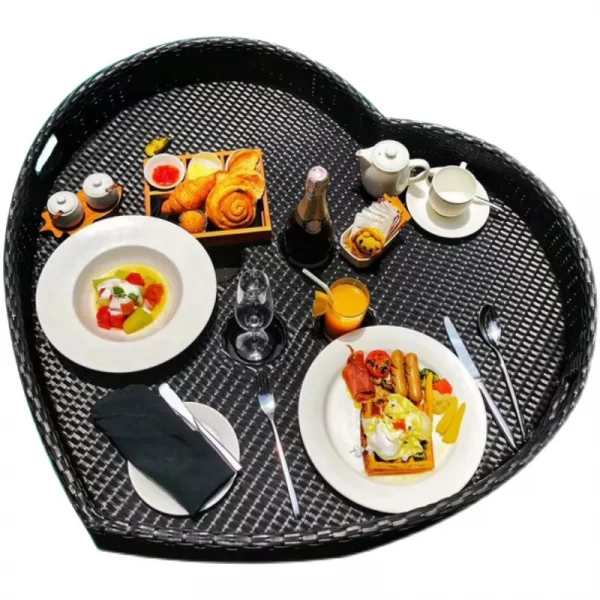 Furniture rattan floating tray, fruit platter (2)