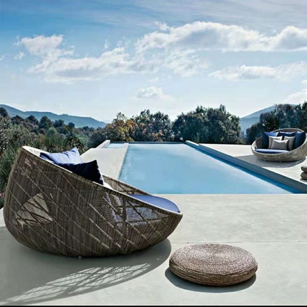 Nordic Creative Personalized Round Vine Bed (6)