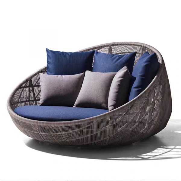 Nordic Creative Personalized Round Vine Bed (8)