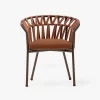 Nordic outdoor dining chairs, rattan woven leisure rattan chairs (7)