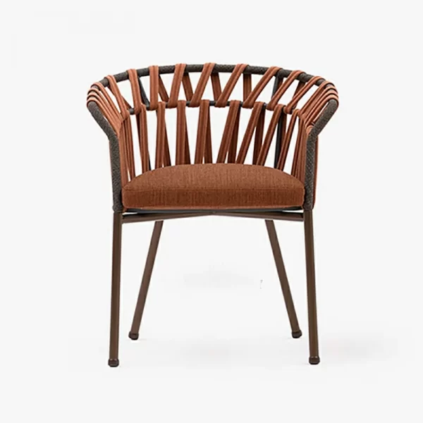 Nordic outdoor dining chairs, rattan woven leisure rattan chairs (7)