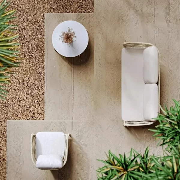 Nordic solid wood outdoor leisure rattan anti-corrosion wood sofa (3)