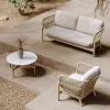 Nordic solid wood outdoor leisure rattan anti-corrosion wood sofa (4)