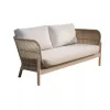 Nordic solid wood outdoor leisure rattan anti-corrosion wood sofa (6)