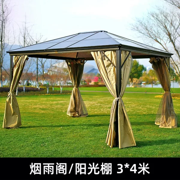 Outdoor Sunshed Courtyard Villa Garden Sunshade Roman Tent (10)