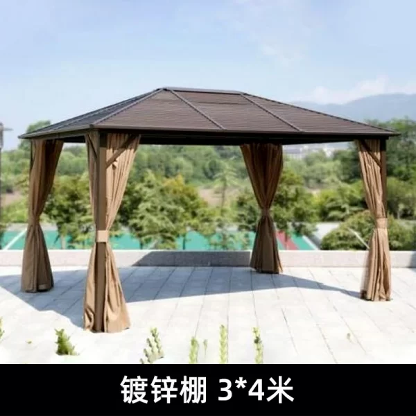 Outdoor Sunshed Courtyard Villa Garden Sunshade Roman Tent (11)