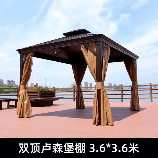 Outdoor Sunshed Courtyard Villa Garden Sunshade Roman Tent (12)