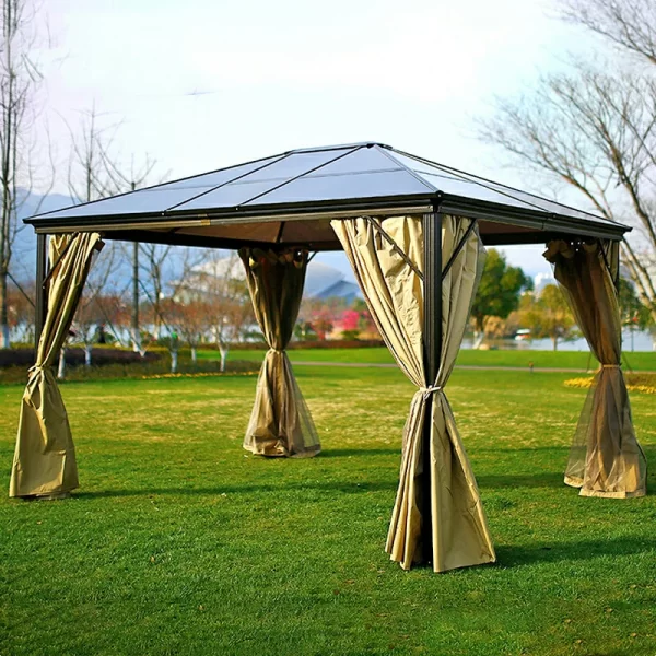 Outdoor Sunshed Courtyard Villa Garden Sunshade Roman Tent (2)