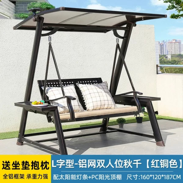 Outdoor Swing, Courtyard Garden, Villa Balcony, Cast Aluminum, Internet Famous Rocking Chair (16)