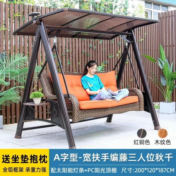 Outdoor Swing, Courtyard Garden, Villa Balcony, Cast Aluminum, Internet Famous Rocking Chair (25)