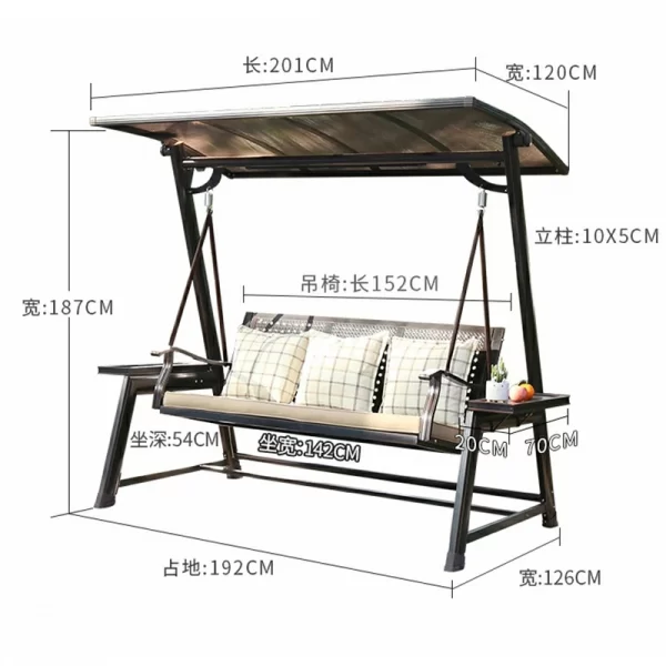 Outdoor Swing, Courtyard Garden, Villa Balcony, Cast Aluminum, Internet Famous Rocking Chair (3)
