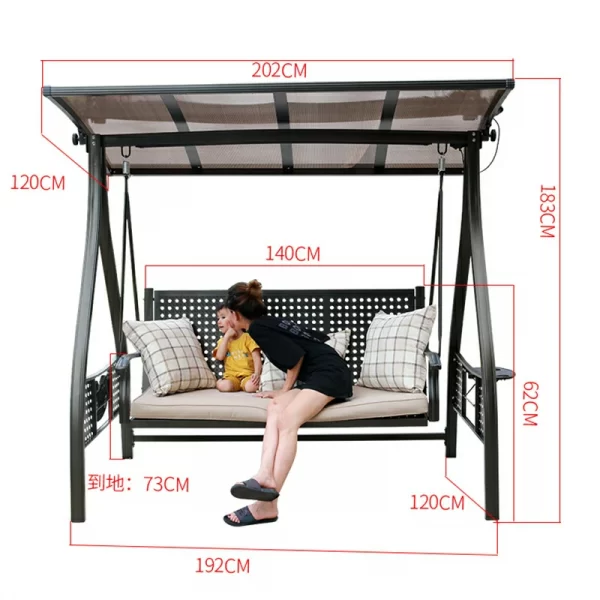 Outdoor Swing, Courtyard Garden, Villa Balcony, Cast Aluminum, Internet Famous Rocking Chair (4)