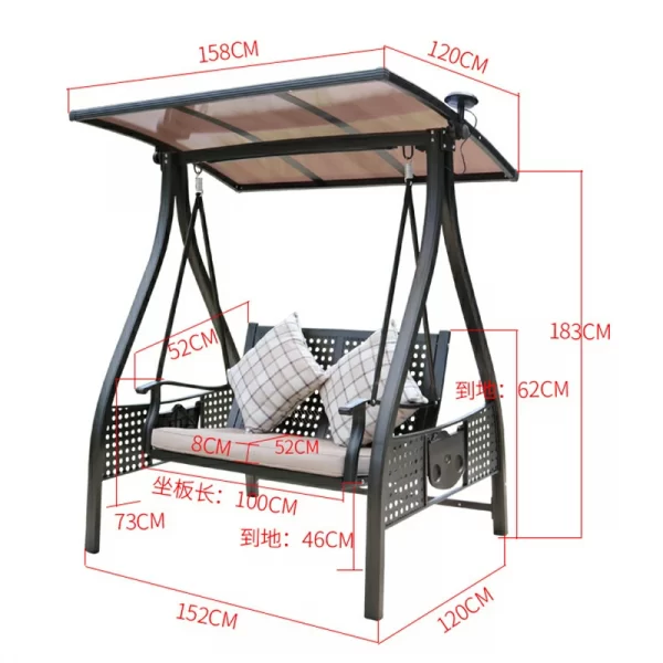 Outdoor Swing, Courtyard Garden, Villa Balcony, Cast Aluminum, Internet Famous Rocking Chair (5)
