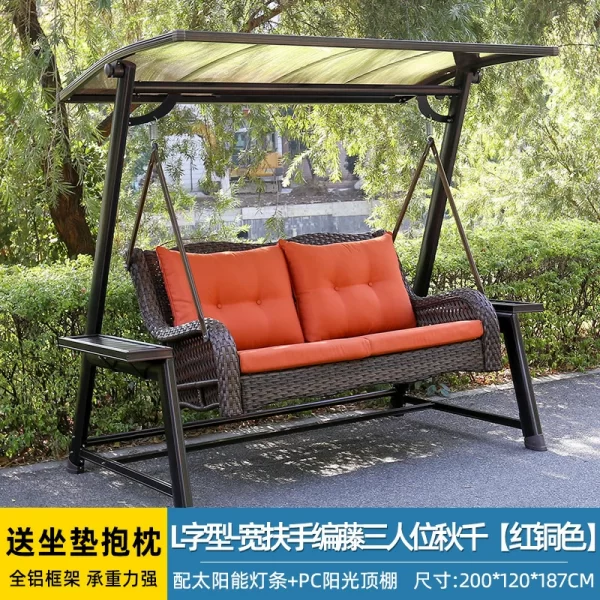 Outdoor Swing, Courtyard Garden, Villa Balcony, Cast Aluminum, Internet Famous Rocking Chair (6)