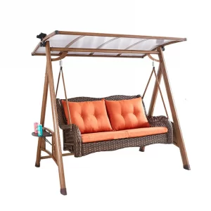 Outdoor Swing Garden Villa Courtyard Solar Light Rocking Chair Balcony Homestay Outdoor Leisure Courtyard Double Swing