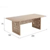 Outdoor Teak Vine Weaving Table and Chair (2)