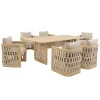 Outdoor Teak Vine Weaving Table and Chair (8)