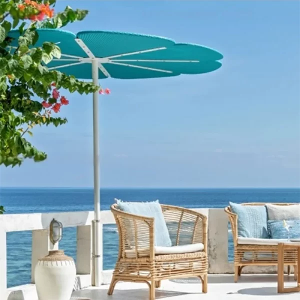 Outdoor Umbrella Vine Weaving Petal Sunshade Umbrella (3)