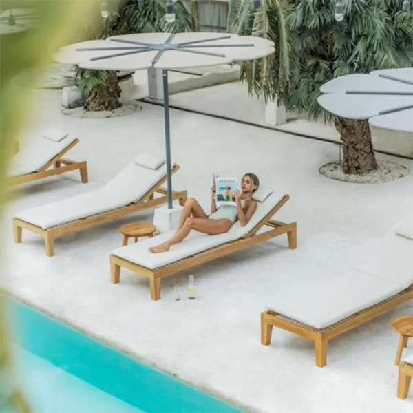 Outdoor Umbrella Vine Weaving Petal Sunshade Umbrella (6)