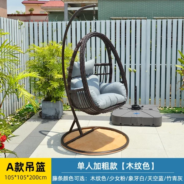 Outdoor balcony hanging chair, home hanging basket (14)