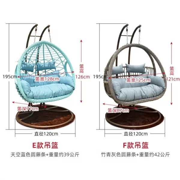 Outdoor balcony hanging chair, home hanging basket (18)