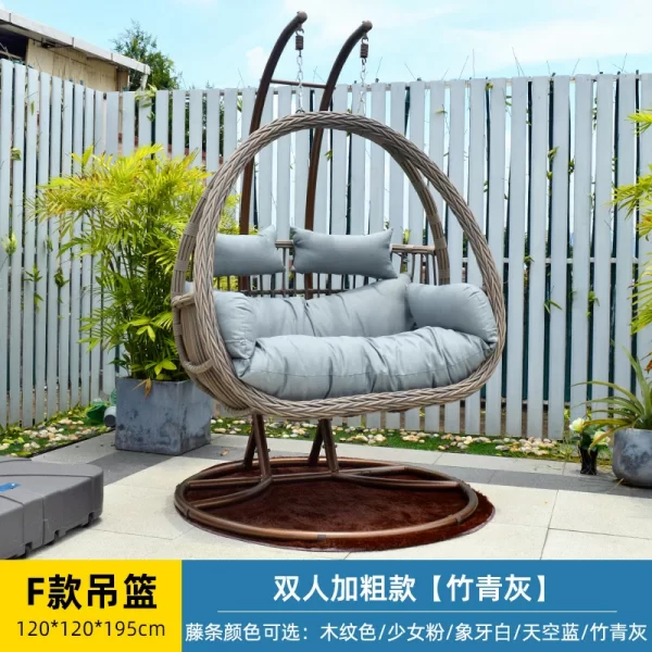 Outdoor balcony hanging chair, home hanging basket (3)
