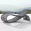 Outdoor bedding, hotel pool, rattan woven outdoor lounge chair furniture (3)
