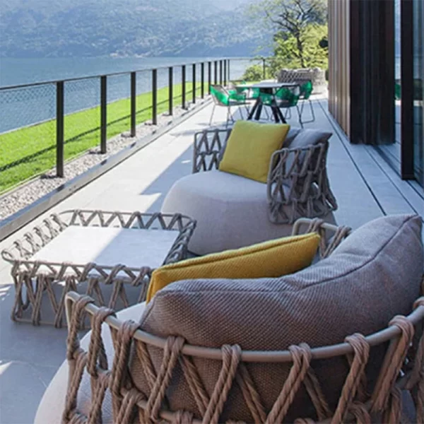 Outdoor bedding, rattan woven sofa (12)