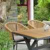 Outdoor courtyard tables and chairs, plastic wood (17)